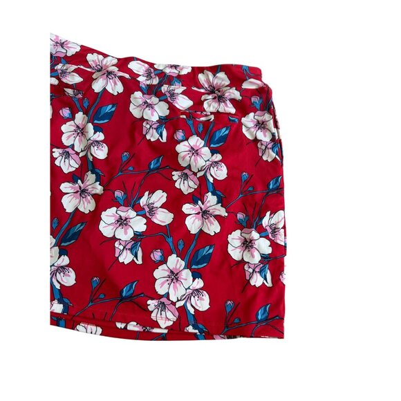 SPORT HALEY Red Tropical Floral Print Skort Size Large - Picture 2 of 8